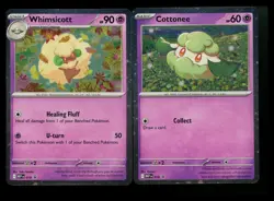 Cottonee 018 Whimsicott 019 Black Star Promo COSMOS Holo Rare Pokemon Card Lot - Image 1