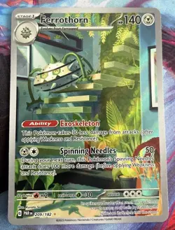 🔥Ferrothorn Pokemon Paradox Rift 209/182 Full Art Illustration Rare NM🔥 - Image 1