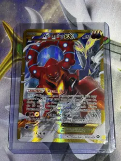 Pokemon Volcanion EX 115/114 XY - Steam Siege Full Art Secret Rare Holo 2016 - Image 1