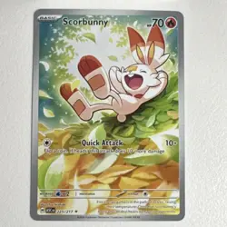 Nintendo Scorbunny 225/217 ASC Rare Basic Fire Pokemon English - Image 1