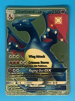 Pokemon Gold Foil Fan Art Charizard GX - Image 1