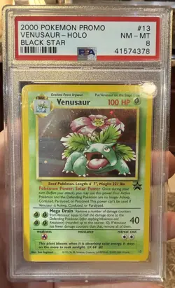 Pokemon Venusaur Black Star Promo #13 Holo 2000 PSA 8 Wizards of the Coast - Image 1