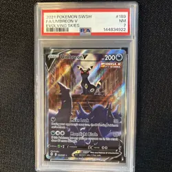 2021 Pokemon Umbreon V (Alternate Full Art) 189/203 SWSH07: Evolving Skies - Image 1
