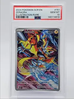 ZERAORA 2024 POKEMON STELLAR CROWN ILLUSTRATION RARE 151/142 PSA 10 Q5677 - Image 1