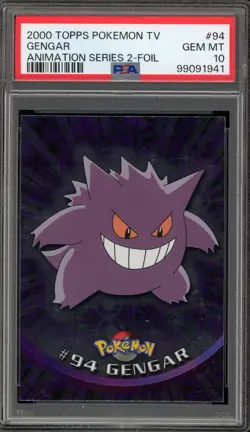 Pokemon Topps Gengar Animation Series 2 Foil #94 PSA 10 Gem Mint - Image 1