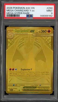 Pokemon Mega Charizard Y ex Ascended Heroes Mega Hyper Rare #294 PSA 9 Mint - Image 1