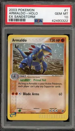 Pokemon Armaldo EX Sandstorm Holo Rare #1 PSA 10 Gem Mint - Image 1
