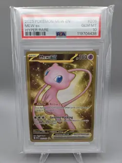 Mew ex 205/165 Pokemon 151 Holo Gold Hyper Rare - PSA 10 Gem Mint - Image 1
