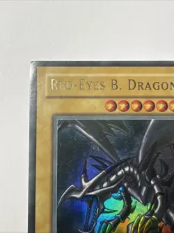 Yu-Gi-Oh! TCG Red-Eyes Black Dragon Holo Rare Card SDJ-001 Vintage 1996 - Image 3