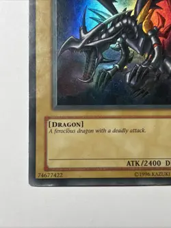 Yu-Gi-Oh! TCG Red-Eyes Black Dragon Holo Rare Card SDJ-001 Vintage 1996 - Image 5