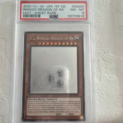 PSA 8 NM 2020 The Winged Dragon of Ra LED7-EN000 Ghost Rare 1st Edition Yugioh - Image 1