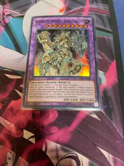YUGIOH - ULTIMATE ANCIENT GEAR GOLEM - SUPER RARE - OP05 - NM - Image 1