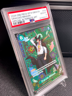 2026 One Piece The Azure Sea's Seven Special Alt Art #030 Dracule Mihawk PSA 10 - Image 3