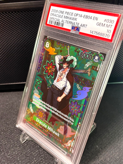 2026 One Piece The Azure Sea's Seven Special Alt Art #030 Dracule Mihawk PSA 10 - Image 4