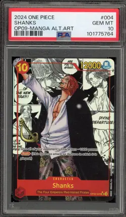 One Piece CCG Shanks Manga Alternate Art OP09-004 PSA 10 Gem Mint - Image 1