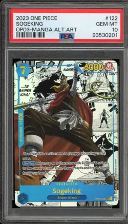 One Piece CCG Sogeking Manga Alternate Art OP03-122 PSA 10 Gem Mint - Image 1