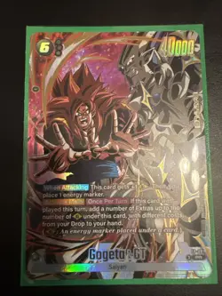 Dragon Ball TCG Card Gogeta: GT 2nd Anniversary Pack Fusion World Holo FP-081 - Image 1