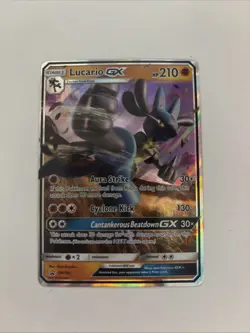 Pokemon Lucario GX SM100 Black Star Promo Card, Brand New Condition - Image 1