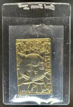 1999 Pokemon Burger King Pokeball Jigglypuff 23k Gold Plated Card #39 - Image 2