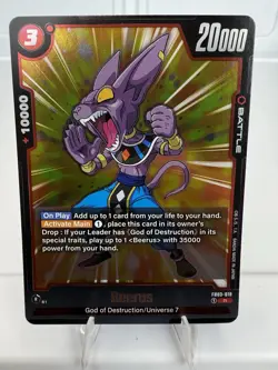 Dragon Ball Super Card Game Fusion World Raging Roar Beerus FB03-018 Reg Rare - Image 1