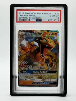 2017 Pokemon Sun & Moon #20 - CHARIZARD GX Burning Shadows PSA 10 - Image 1