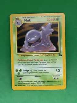 Muk 13/62 Holo Rare Fossil Pokemon Card NEAR MINT - Image 1