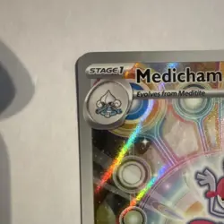 Pokemon Medicham 241/217 ASC Full Art Holo 120 HP Stage 1 150 Attack Card - Image 3