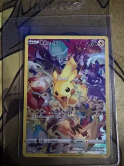 Pokemon Pikachu TCG Full Art Secret Rare Holo Card 160/159 Crown Zenith - Image 1