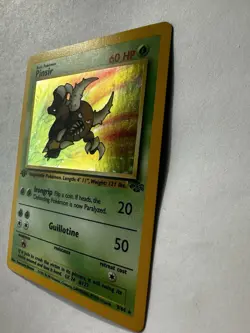 Pinsir 1st Edition Jungle Holo 9/64 WOTC 1999 Pokemon Card LP Nice Swirl - Image 2