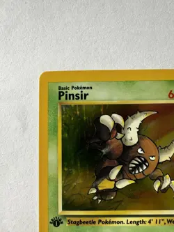 Pinsir 1st Edition Jungle Holo 9/64 WOTC 1999 Pokemon Card LP Nice Swirl - Image 4