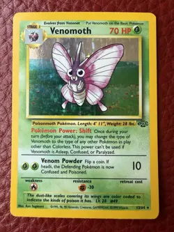 Venomoth 13/64 Holo Jungle Set 1999 WOTC Pokemon Card LP/MP Vintage 🔥 AUCTION - Image 1