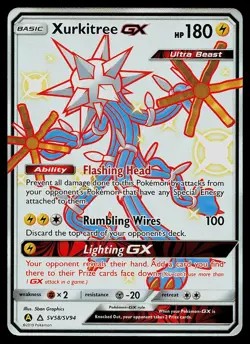 Pokemon Card Hidden Fates Shiny Vault Xurkitree GX SV58/SV94 Rare Shiny GX - Image 1