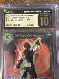 Dragon Ball Super SSG Trunks Spirit Empowered Promotional Cards 2022 CGC 10 RC7 - Image 2