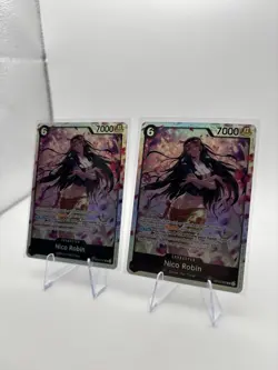 Bandai One Piece Card Game OP12 SR half play set Nico Robin OP12-087 English x2 - Image 1