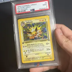 1999 POKEMON GAME JUNGLE 4 JOLTEON HOLO 1ST EDITION PSA 9 MINT - Image 3