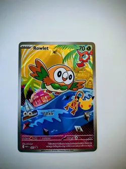 Pokemon Rowlet Full Art Promo card #43 Holo🔥 Near Mint or better condition - Image 1
