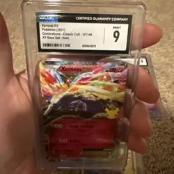 3 Card Pokemon Lot - Graded Cards Include Xerneas And Ceruledge - Image 2