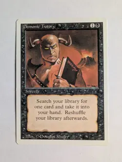 Magic the Gathering - Demonic Tutor (105/306) Revised Edition (LP) - Image 1