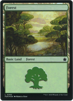 Forest (Foil) 0280 - Foundations - Magic the Gathering (MTG) NM/M - Image 1