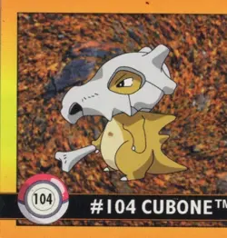 1999 Pokemon ArtBox Sticker - LP Pokemon #104 Cubone - Image 1