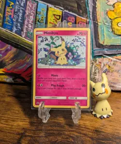 2019 Pokemon 💮 Sun & Moon Team Up Mimikyu Black Star Promo #SM163 🪦 LP - NM ✨ - Image 1