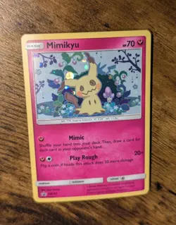 2019 Pokemon 💮 Sun & Moon Team Up Mimikyu Black Star Promo #SM163 🪦 LP - NM ✨ - Image 2