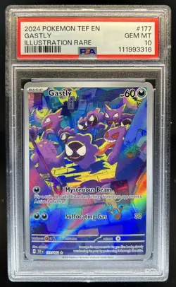 2024 Pokemon Temporal Forces Gastly #177/162 PSA 10 GEM MINT - Image 1