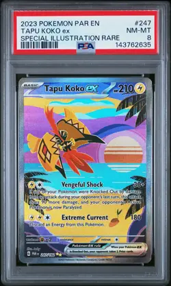 Tapu Koko EX 247/182 Special Illustration Rare Pokemon PSA 8 *635 - Image 1