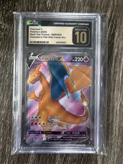 Charizard V CGC Pristine 10 SWSH050 Sword & Shield Promo Holo Pokemon TCG Card - Image 1