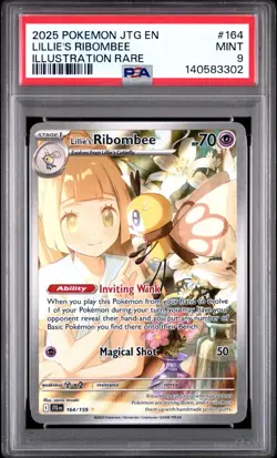 2025 Pokemon JTG EN-Journey Together #164 Lillie's Ribombee PSA 9 Mint Holo Rare - Image 1