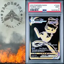 2022 POKEMON SWORD & SHIELD LOST ORIGIN #TG30 FULL ART/MEW VMAX PSA 9 MINT - Image 1