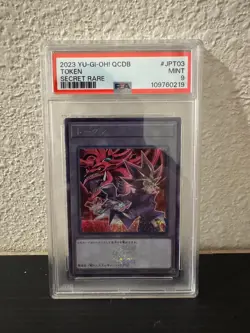 YuGiOh QCDB-JPT03 Token Yami Yugi and Slifer the Sky Dragon PSA 9 - Image 1