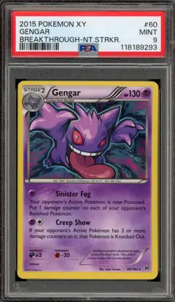 Pokemon Gengar XY Breakthrough Night Striker Rare #60 PSA 9 Mint - Image 1