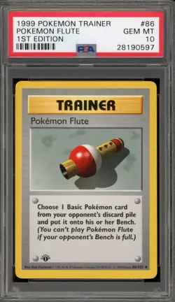 Pokemon Pokemon Flute Base Set Shadowless 1st Edition #86 PSA 10 Gem Mint - Image 1